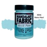Mandalart Fabric Akrilik Boya Retro Mavi Strong Effect, 100 cc, Tüm Yüzeyler İçin Güçlü Kapatıcı Etki