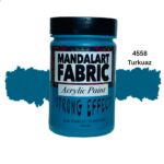 Mandalart Fabric Akrilik Boya Turkuaz, Strong Effect, 100 cc, Tüm Yüzeyler İçin Güçlü Kapatıcı Etki