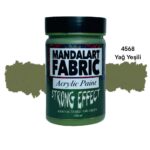 Mandalart Fabric Akrilik Boya Yağ Yeşili Strong Effect, 100 cc, Tüm Yüzeyler İçin Güçlü Kapatıcı Etki