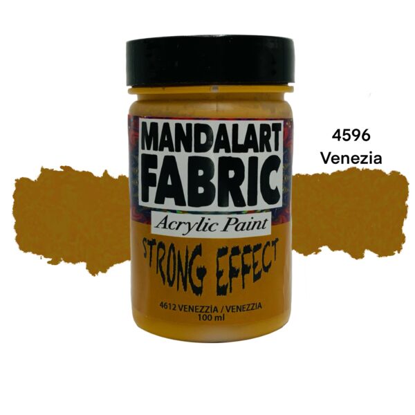 Mandalart Fabric Akrilik Boya Strong Effect, Venezia, 100 cc, Tüm Yüzeyler İçin Güçlü Kapatıcı Etki