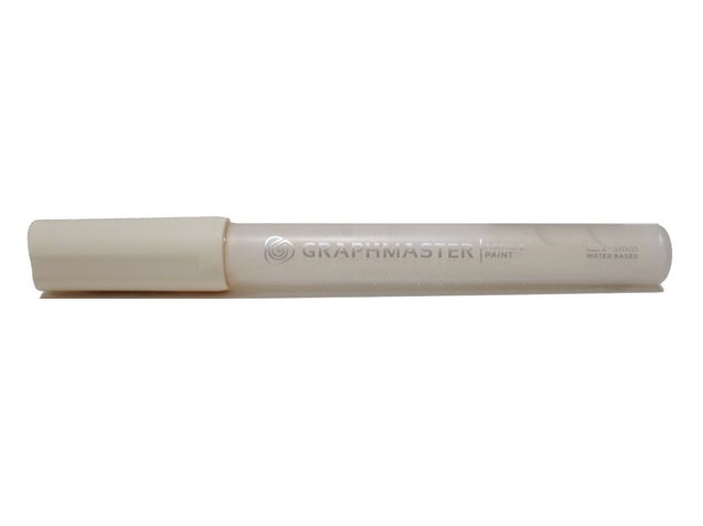 Akrilik Kalem Krem Renk, Graphmaster 1 mm, 2-3 mm, 7 mm Uç Seçenekleriyle, Her Zeminde Kullanabileceğiniz Akrilik Kalem