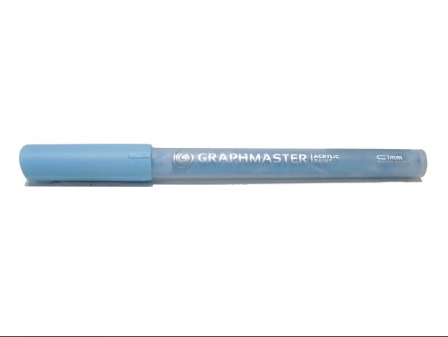 Akrilik Kalem Shock Blue Graphmaster 1 mm, 2-3 mm, 7 mm Uç Seçenekleriyle, Her Zeminde Kullanabileceğiniz Akrilik Kalem