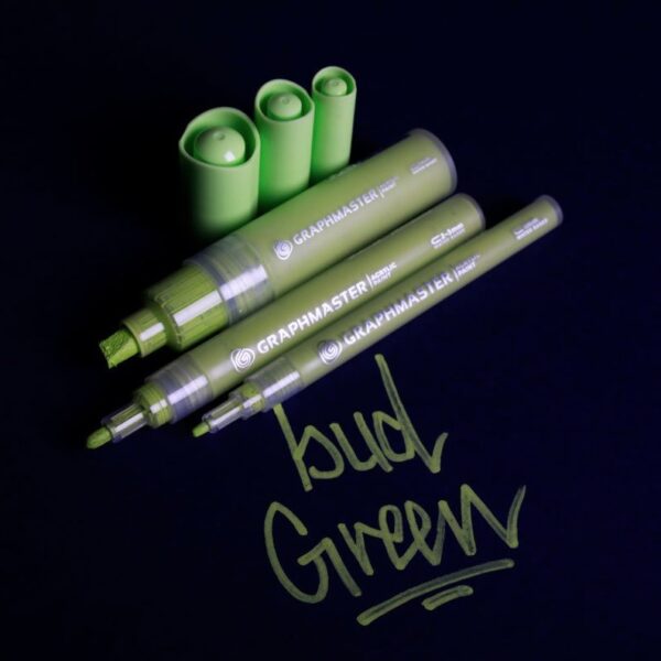 Akrilik Kalem Tomurcuk Yeşili, Graphmaster 1 mm, 2-3 mm, 7 mm Uç Seçenekleriyle, Her Zeminde Kullanabileceğiniz Akrilik Kalem