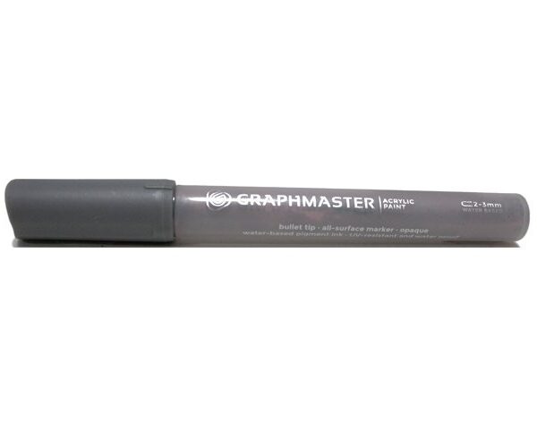 Akrilik Kalem Toner Gri, Graphmaster 1 mm, 2-3 mm, 7 mm Uç Seçenekleriyle, Her Zeminde Kullanabileceğiniz Akrilik Kalem