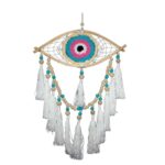 Evil Eyes Dreamchatcher, Turkuaz, 25 cm Boncuklu