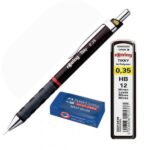 Teknik Çizim Kalemi Seti, 3'lü Set, Rotring Tikky Versatil Kalem 0.35 MM + Rotring 0.35 Uç + Faber Sınav Silgi