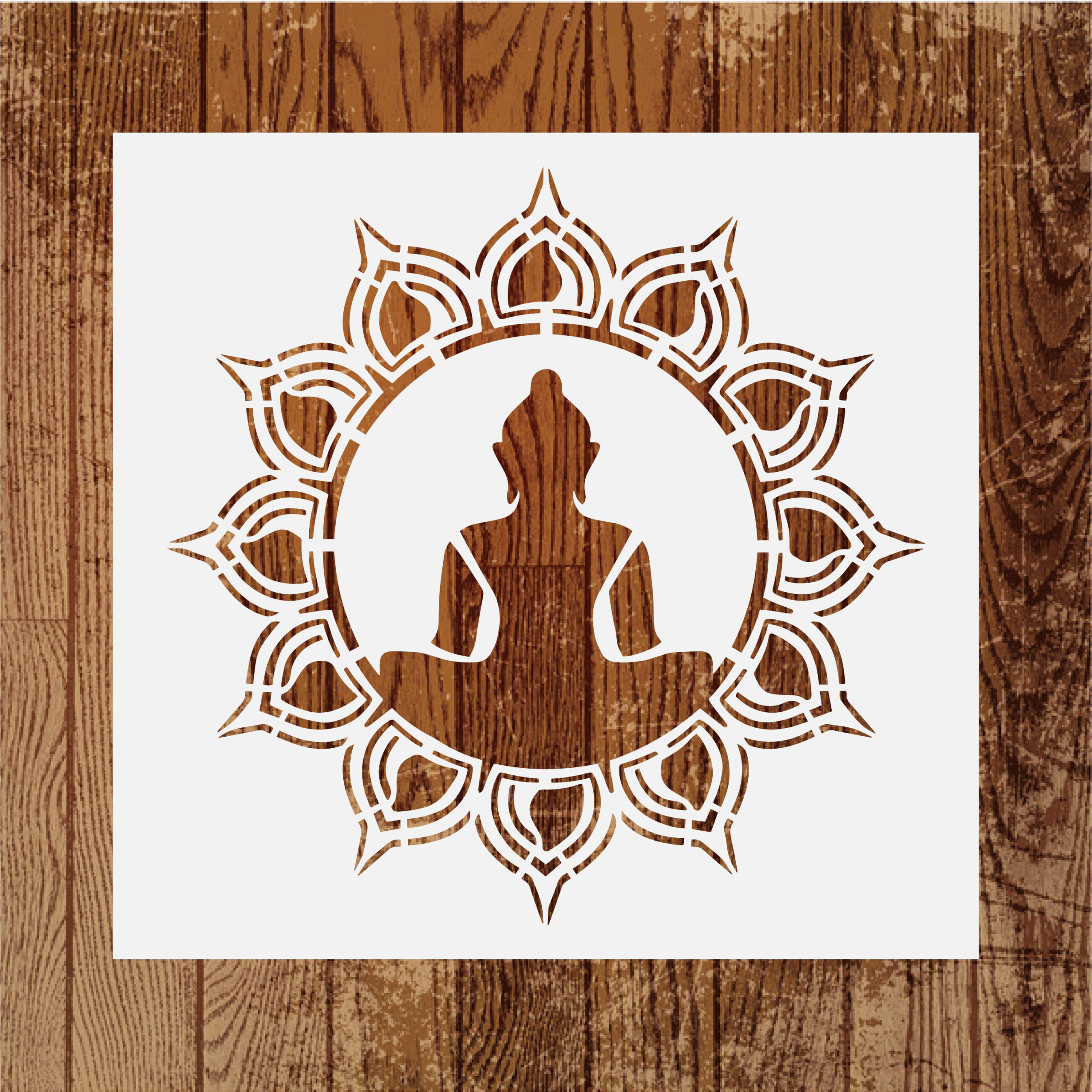 Buda Mandala Şablon, 4 Farklı Boyut Seçeneğiyle