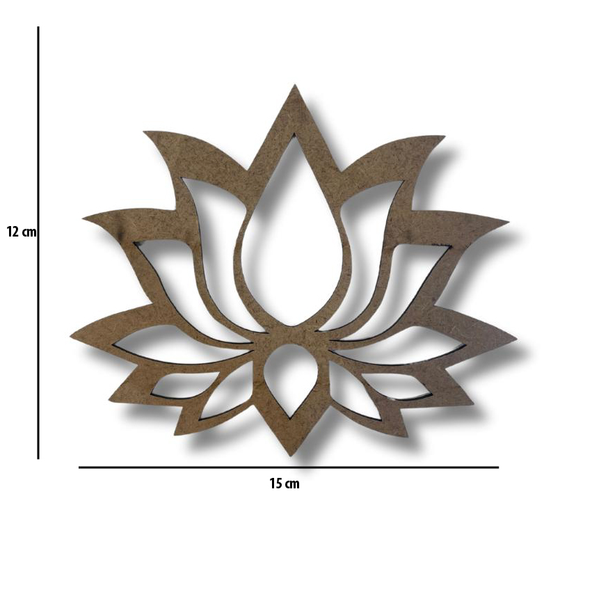 Lotus Ahşap Lazer Kesim, M10238, Boyut Seçenekleriyle