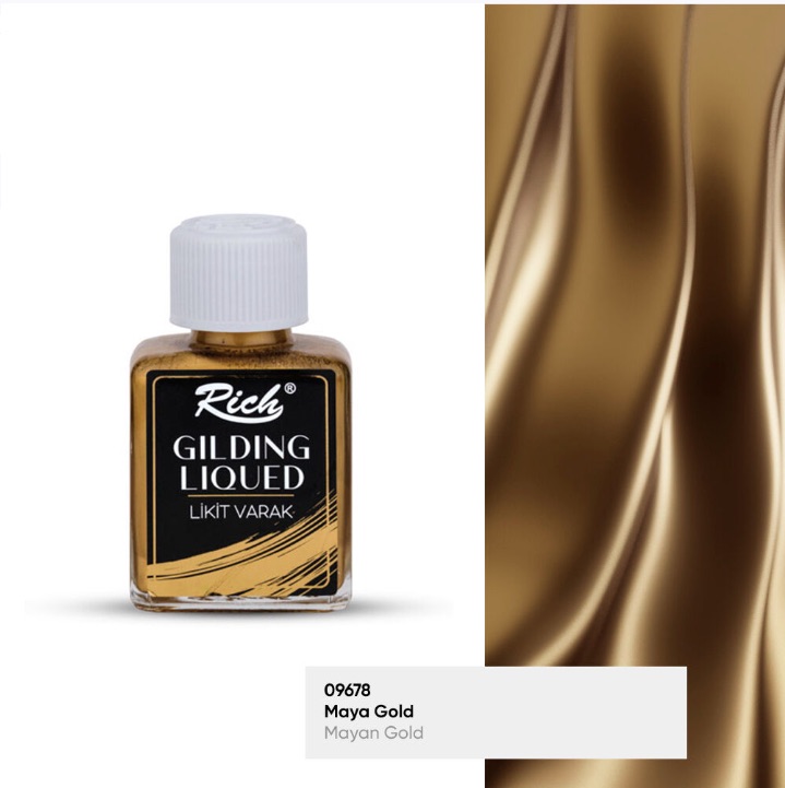 Yaldızlı Varak Likit, Maya Gold Rengi, 75 ml