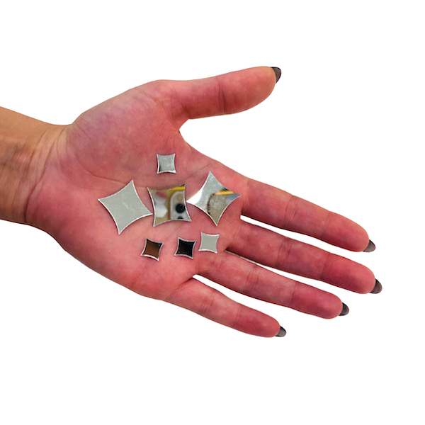 Parıltı Desen Yapışkanlı Ayna, 50 Adet, Boyut Ve Renk Seçenekleriyle