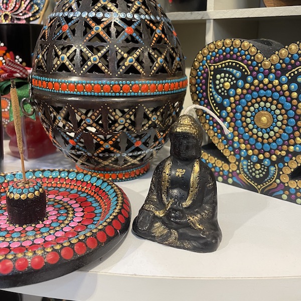 Mini Buda Mum, El Boyaması, 7 cm