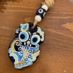 Baykuş Nazarlık, 9 cm, El Yapımı Nazar Boncuğu, NZR0010