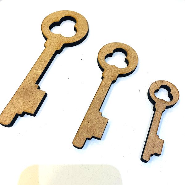 Anahtar Ahşap Lazer Kesim, 6 mm, M10301, Boyut Seçenekleriyle