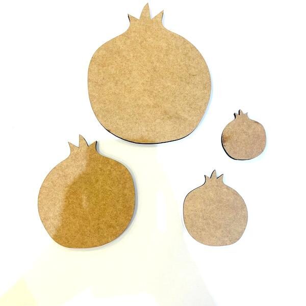 Nar Ahşap Lazer Kesim, 6 mm, M10287, Boyut Seçenekleriyle