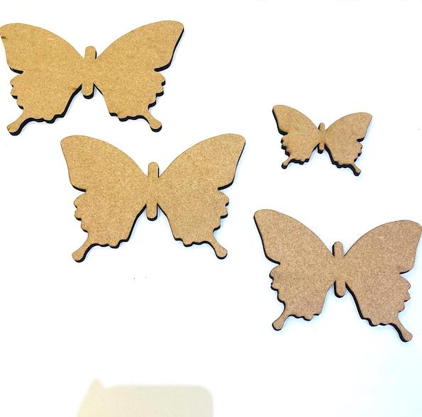 Kelebek Ahşap Lazer Kesim, 6 mm, M10289, Boyut Seçenekleriyle