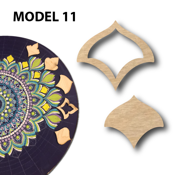 Ahşap Desen Şablonu, 28 Parça Farklı Boyut, Model 11