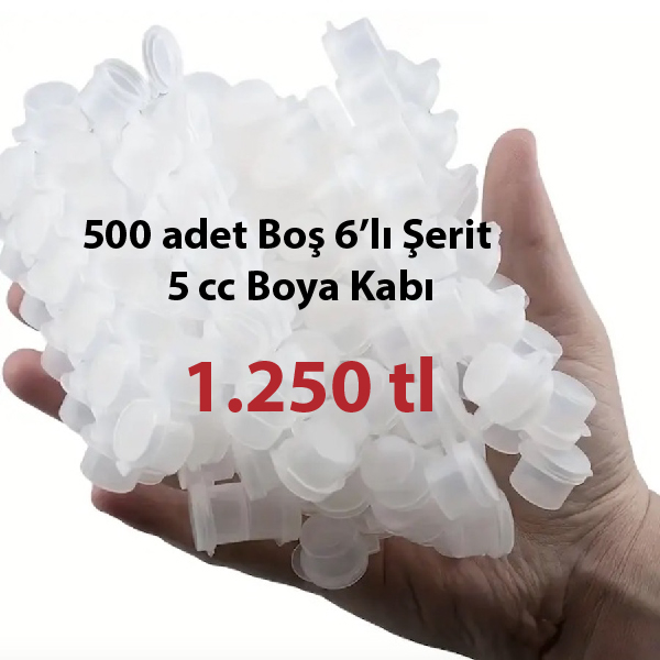 Kapaklı Boya Kutusu, 6’lı Şerit Kutu, 5 cc, Tüm Boyalar İçin