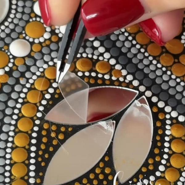 Üçgen Desen, Yapışkanlı Ayna, 50 Adet, Boyut Ve Renk Seçenekleriyle