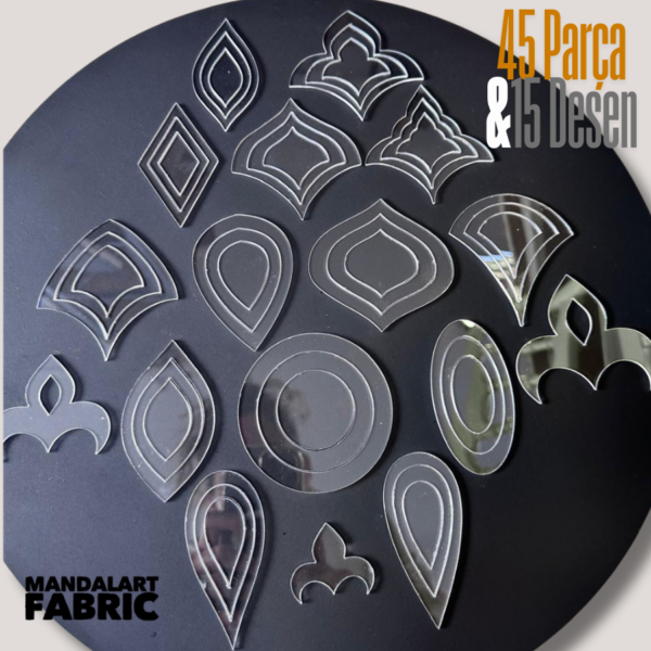 45 Parça+15 Desen Şablon Kiti, Kolaylaştıcı Desen Seti