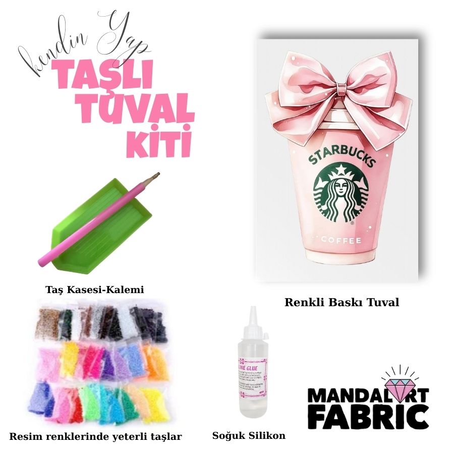 starbucks-1 kopyası Taşlı Kanvas Setleri, Kendin Yap Setleri,