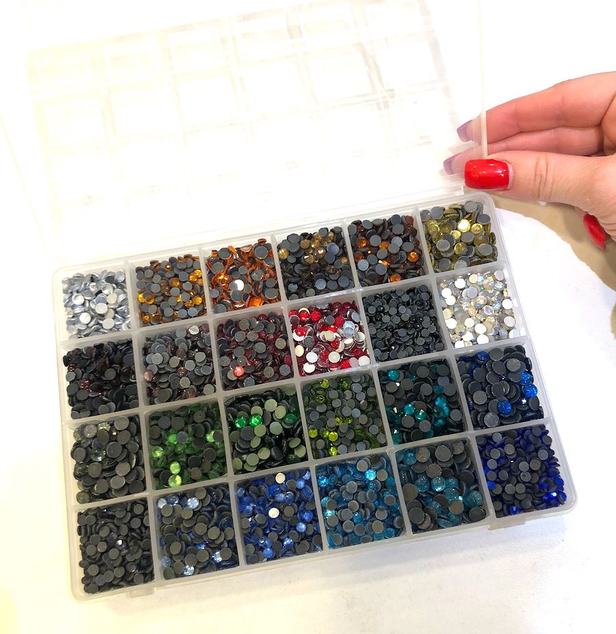 Elmas Görünümlü Taş Seti, 24 Renk, Kutusuyla Beraber